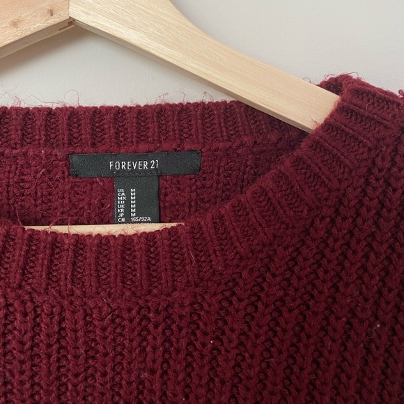 Forever 21 Maroon Sweater - Picture 2 of 3